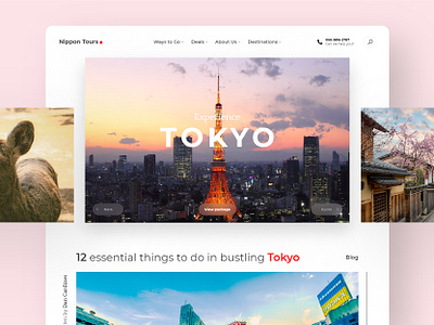 Nippon Tours branding clean design minimal ui user center design user experience design user experience prototype user inteface web