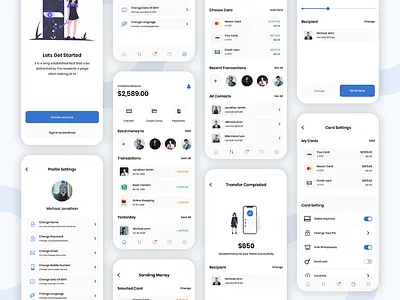 Online Mobile Banking Application app app design bank bank app bank card banking banking app mastercard mobile mobile banking mobile ui money transfer online online mobile bank software ui uidesign uiux uxui wallet app