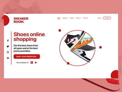 Daily UI Challenge 003 concept e commerce template landing page design landingpage sneaker web website website concept website design