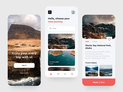 Travel Service App 2020 trend app app design cards clean figma ios iphone iphonex mobile mobile app mobile ui travel travel app