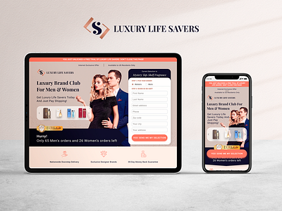 Luxury Life Savers Landing Design design logo mobile perfectorium perfumery perfumes typography ui ux web website website design