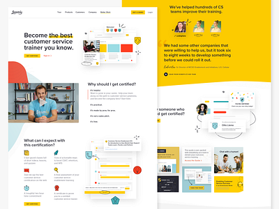 Lessonly Certification Landing Page branding certification design landing page lessonly website website design