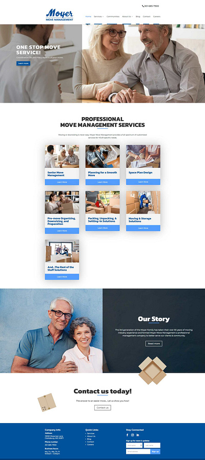 Moyer Move Management website design wordpress