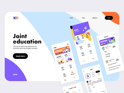 Education app ui web