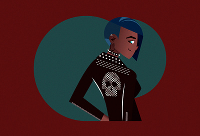 Skull crew character character design design illustration illustrator rock skull woman