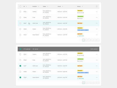 Andjaro - Tables andjaro app design sketch table ui web app