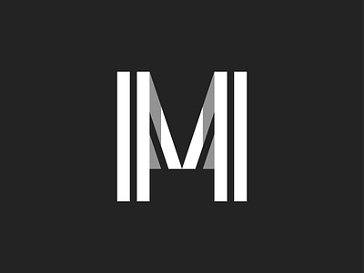 M design flat graphic icon letter letterform lines logo m minimal monogram simple typography vector
