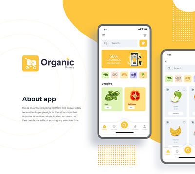 Grocery UI app app design branding design landing page mobile ui ui ui ux graphic design ux vector web