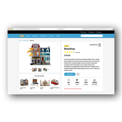 Daily UI 012 - "ecommerce shop" daily ui daily ui challenge dailyui dailyuichallenge design ecommerce ecommerce design ecommerce shop lego store ui website design website redesign