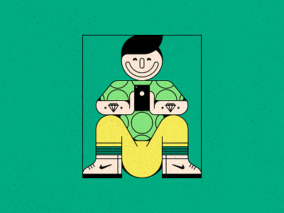 Isolation Day 8 colour design geometric illustration isolated person shoe