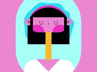 WMN ai girl girlpower illustration illustrator pink tribu vector wacom