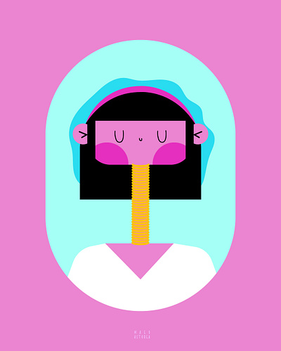 WMN ai girl girlpower illustration illustrator pink tribu vector wacom
