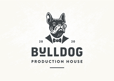 Bulldog baron branding bulldog character dog french illustration logo portrait productions retro vintage