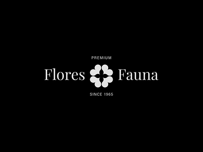 Flores & Fauna branding clean design fauna flat floral flores florist flower illustrator leaf logo luxury mark minimal nature petal premium serif vector