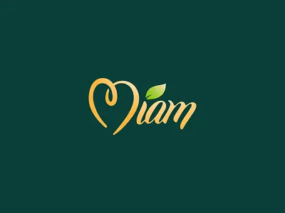 MIAM logo branding design food fruit logo logotype typography