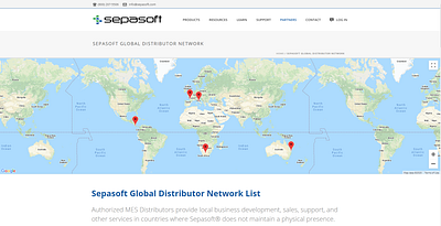 Sepasoft Global Distributor Network List google maps uiux wordpress