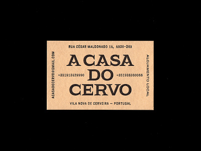 A Casa Do Cervo design gráfico graphic design hugomoura identity lettering letterpress letters logo logotype scriptease skillsmadeofdouro tipografia type typemystyle typography visual identity xesta xestaone xestastudio