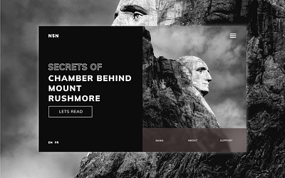 Mount Rushmore Blog Page design illustration ui ux web website