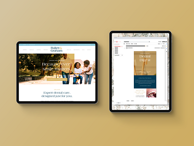 Baker & Graham Family Dentistry billboard brand copywriter dental dentist dentistry graphic style photography search engine optimization social media videography website websites writing