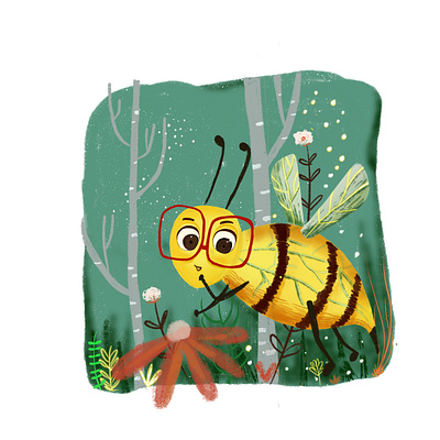 Bee bookillustration characterdesign childrenbookillustration childrenillustration illustration kids art kids book kids illustration