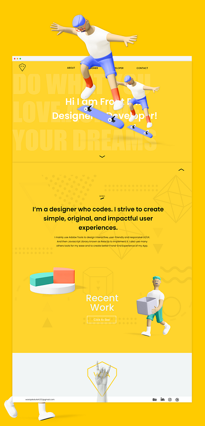 Front End Developer Portfolio UI/UX design illustration ui ux web website