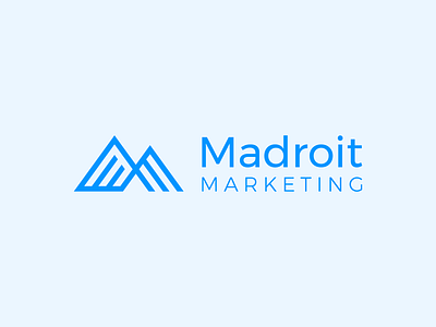 Madroit Marketing Branding blue branding clean design icon set logo marketing minimal