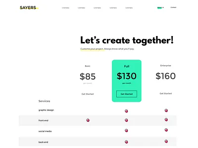 030 Pricing daily ui dailyui day dayli challenge design pricing pricing page pricing plan pricing plans pricing table ui web