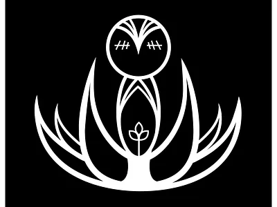 Night Owl - (Negative Series) abstract animal black and white branding cute design graphic design icon illustration logo mirror ohio simplicity skateboard symbolism trippy vector