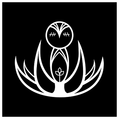 Night Owl - (Negative Series) abstract animal black and white branding cute design graphic design icon illustration logo mirror ohio simplicity skateboard symbolism trippy vector