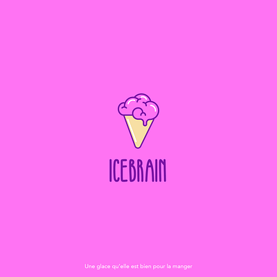 Icebrain - logo challenge branding design flat icon identity illustration illustrator logo minimal vector