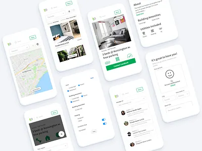 Tolobi mobile screens app mobile mobile ui real estate startup ui web