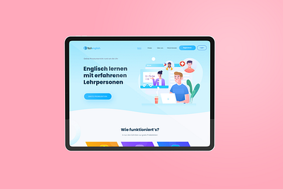 English School - Langing Page design illustration landing page design plataform ui uidesign ux web website