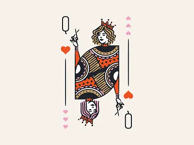 Killer Queens character colorado colorado springs hair stylist illustration illustrations playing cards queen queen of hearts royalty women