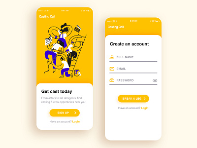 Day 001 | #DailyUI app design art dailyui design illustration minimal minimalist modern procreate ui ux uxui