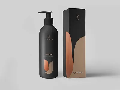 Semilla shampoo packaging design bottle bottle label box box design branding elegant hair haircare packaging packaging design print shampoo