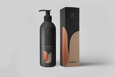 Semilla shampoo packaging design bottle bottle label box box design branding elegant hair haircare packaging packaging design print shampoo