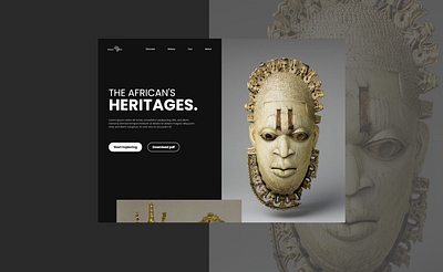 the heritage landing page ui ui design uiux ux