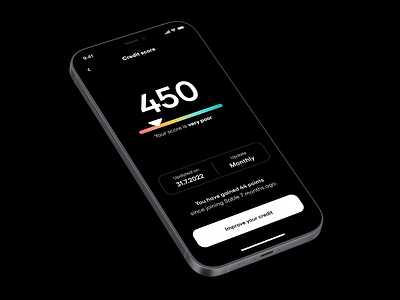 Sable App – Credit Score animation app banking credit creditscore finance fintech ios16 motion n26 point revolut sable sablecard uidesing uxdesign