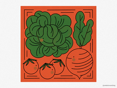 Veg Fam ipad ipadpro procreate vegetables veggieillustration veggies