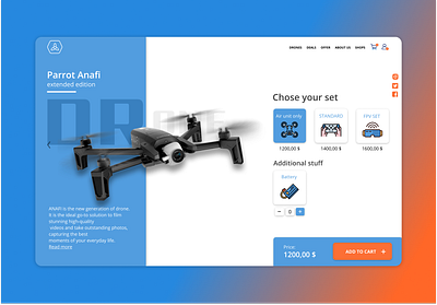 Drone e-commerce design e commerce ecommerce mobile uiux ux uxdesign uxui