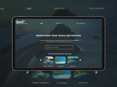 Great Value Vacations main web page design app branding design graphic design minimal travels ui ux vector web website