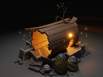 Shaman house:) 3d 3dart 3dartist blender designer digitalart rendering