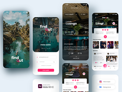 Travel Places UI adobexd concept design design design app design ui find app homepage login place travel agency travel app travel ui traveling ui uidesign uxdesign