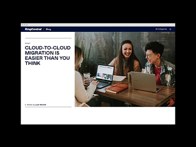 RingCentral Blog Redesign blog branding branding agency content strategy design system experience ui ux website