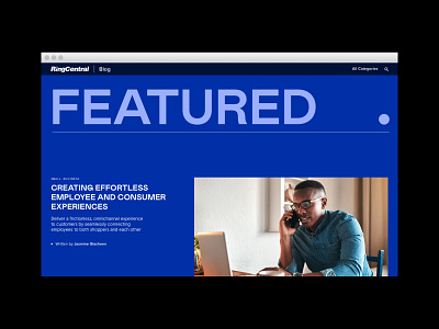 RingCentral Blog Redesign blog branding branding agency content strategy design system experience ui ux website