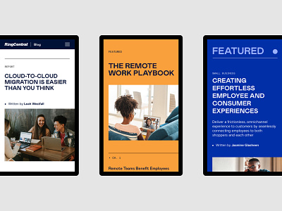 RingCentral Blog Redesign—Mobile blog branding branding agency content strategy design system experience ui ux website