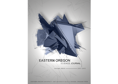 Eastern Oregon Science Journal Cover Design 3d art 3d design branding design graphic design illustration print design typography