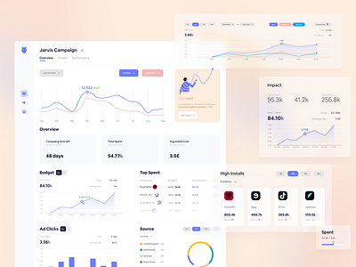 Demand-Side Platform [Project Available] ad advertisement campaign card dashboard download graph illustration web