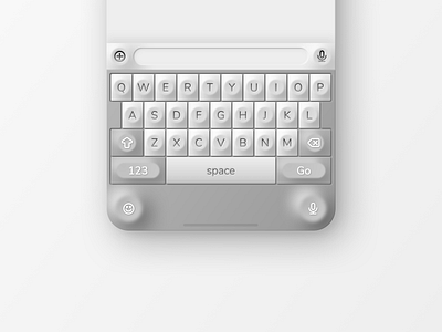 Neumorphism Test III: iOS Keyboard concept css iphone neumorphic neumorphism sketch style ui ux