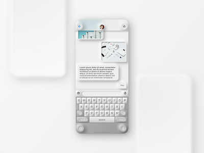 Neumorphism Test IV: Chat app concept css design iphone neumorphism sketch ui ux